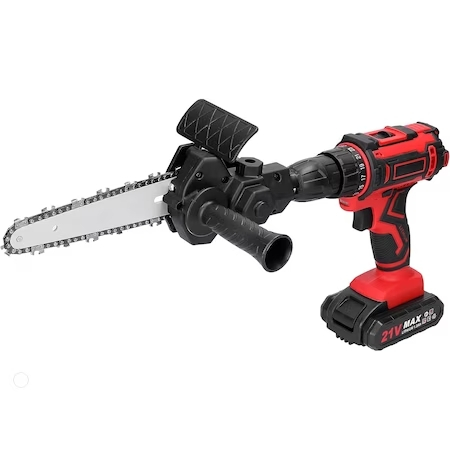 Adaptor tip minifierastrau (drujba), pentru bormasina, multifunctional, portabil, lama si lant 6” [3]