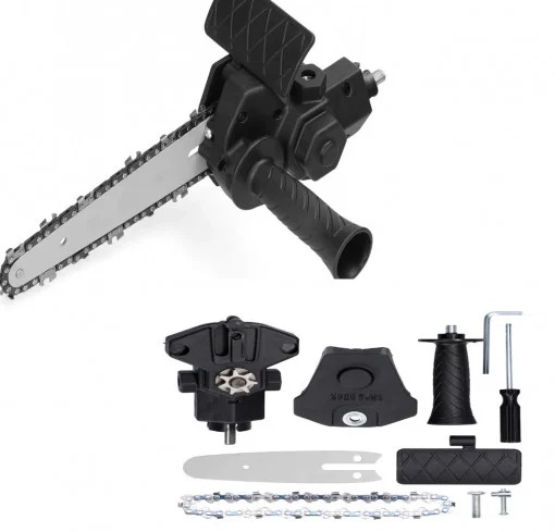 Adaptor tip minifierastrau (drujba), pentru bormasina, multifunctional, portabil, lama si lant 6” [7]