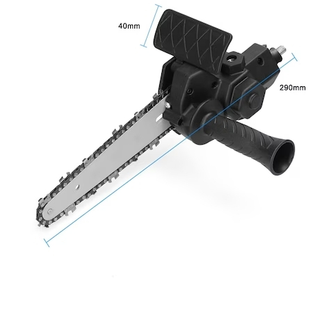 Adaptor tip minifierastrau (drujba), pentru bormasina, multifunctional, portabil, lama si lant 6” [2]