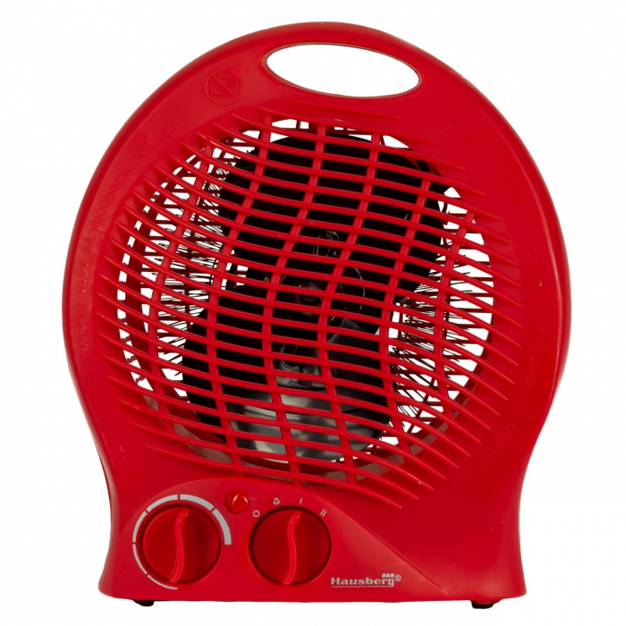 Aeroterma Hausberg HB-8500RS, 2000 W, 2 trepte de putere, Rosu [2]