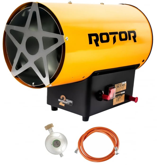 Aeroterma pe gaz Rotor, 5000W, 51.180BTU, GPL, regulator si furtun GPL de 1.5m incluse