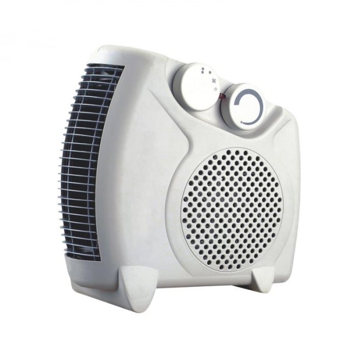 Aeroterma Rosberg R51970A cu ventilator, 2000W, 2 Trepte putere, Alba