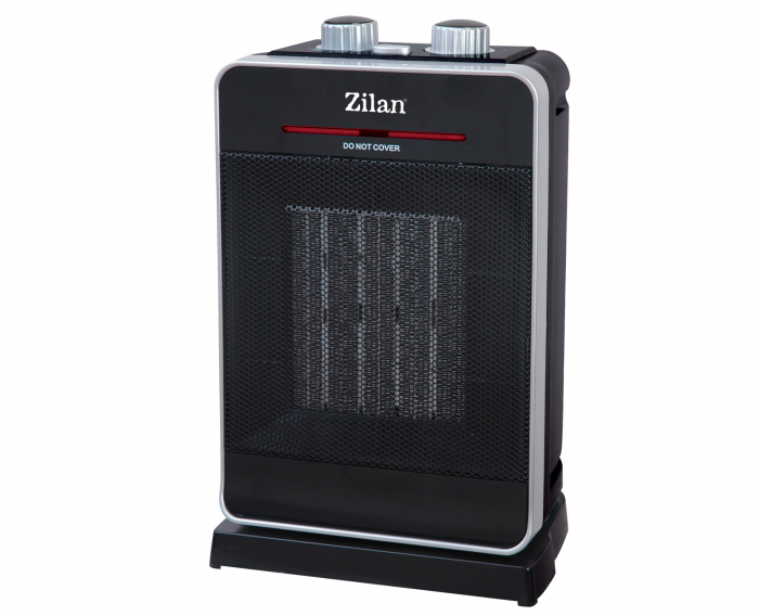 Aeroterma Zilan ZLN3215, 2000W, Termostat reglabil, 2 Trepte putere, Neagra