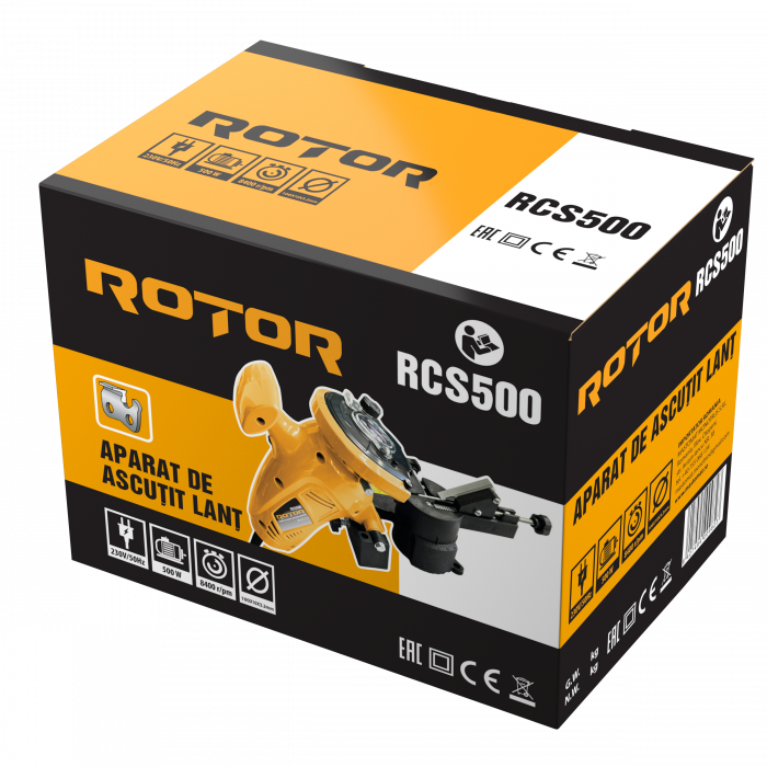 Aparat de ascutit lant drujba Rotor RCS500, 500W, 8400RPM, Diametru disc 100x10x3.2mm [2]