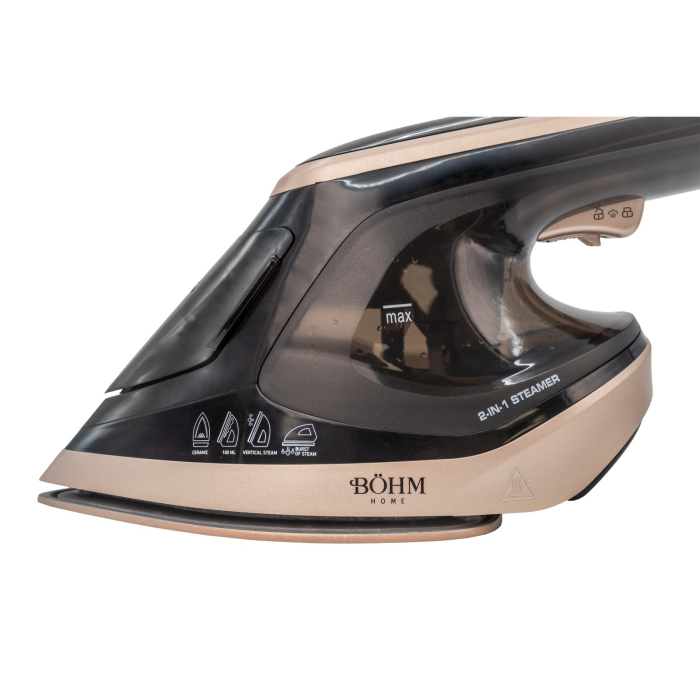 Aparat de calcat cu abur 2 in 1 BOHM Home BIH-1801BG, 1800W, rezervor 180 ml, talpa ceramica [4]