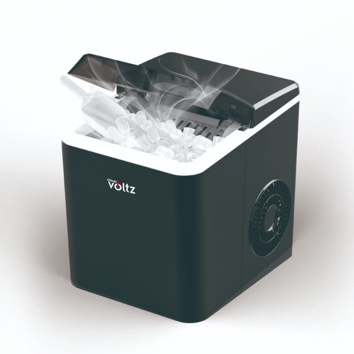 Aparat de facut gheata Oliver Voltz, 100W, 24h/10kg, Forme rotunde si sub forma de para, Negru [2]