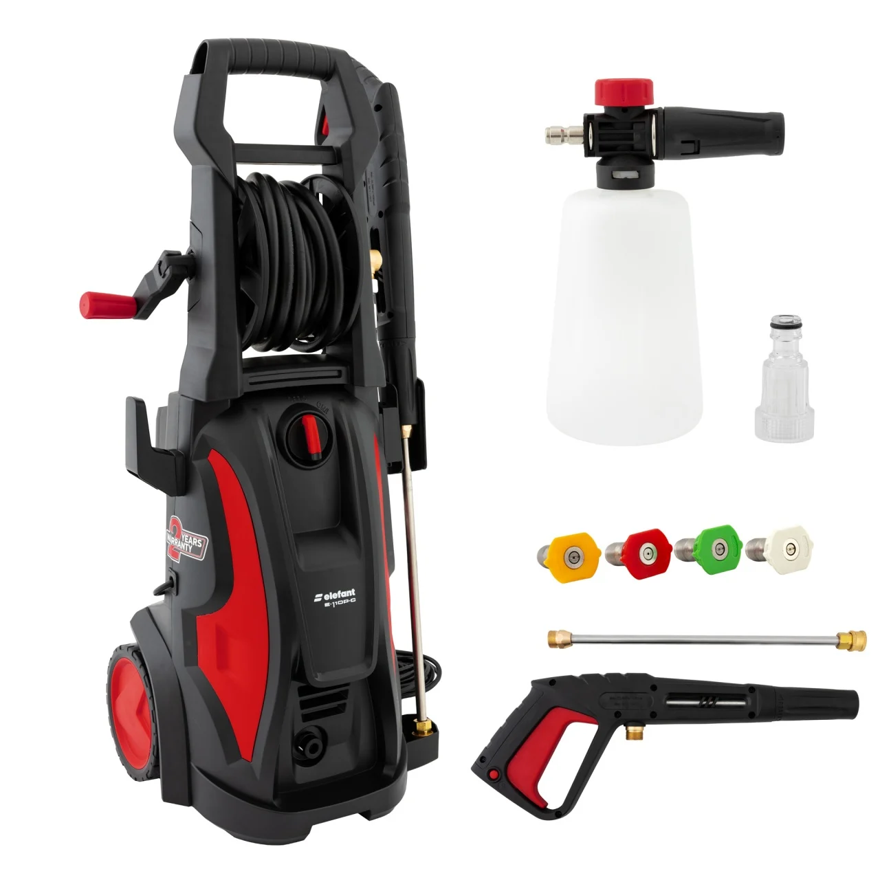 Aparat de spalat cu presiune Elefant, 2200W, Debit 500L h, Presiune 165bar, Lungime furtun 10m