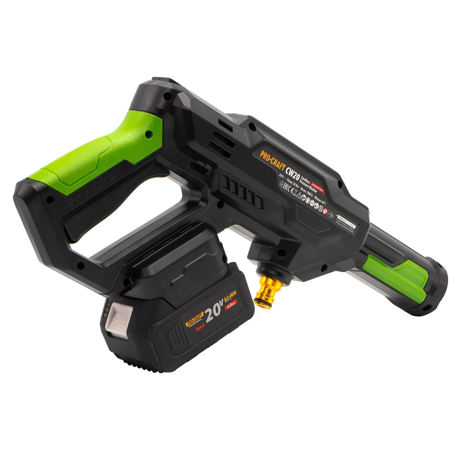 Aparat de spalat cu presiune pe acumulator ProCraft, 20V/4Ah, Brushless, Geanta de transport, Fara acumulator si incarcator incluse [5]