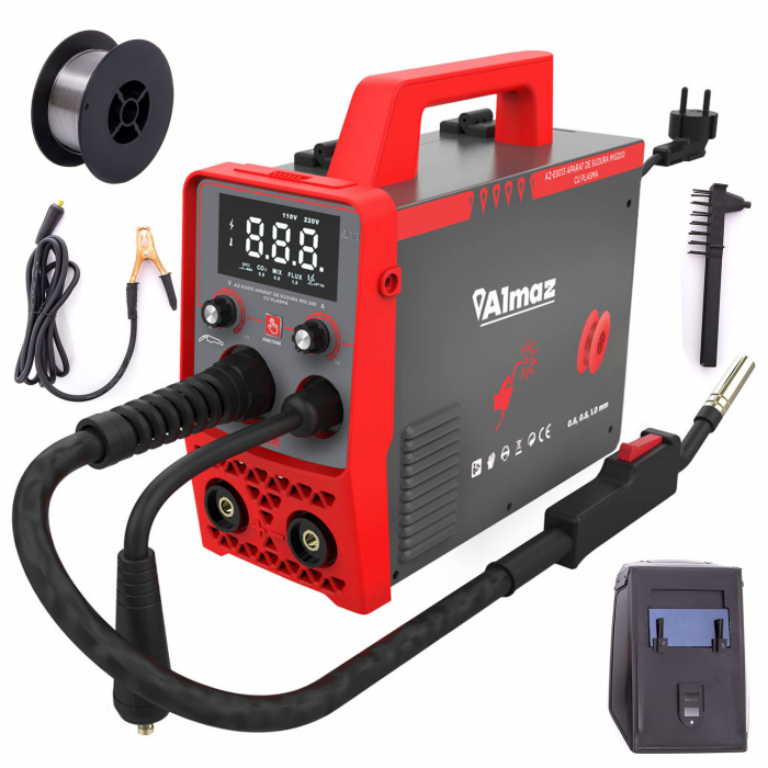 Aparat de sudura MIG 200, Almaz AZ-ES013, 200 A, PLASMA, electrozi 1.6 - 3.2 mm, sarma 0.6 mm - 1.0 mm [2]