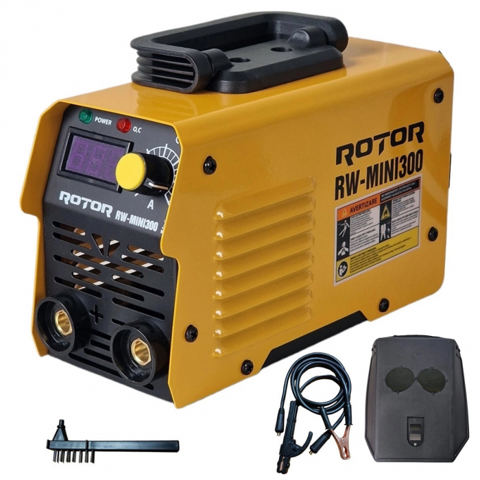 Aparat de sudura de tip invertor Rotor RW-MINI300, 300A, Diametru electrozi 1.6-4mm, Accesorii incluse [2]