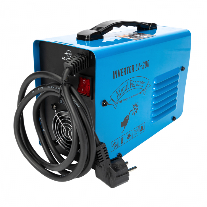 Aparat de sudura invertor Micul Fermier LV-200, 200A, Albastru, Accesorii incluse [6]