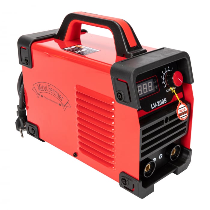 Aparat de sudura invertor Micul Fermier LV-200S, 200A, Rosu, Accesorii incluse [4]