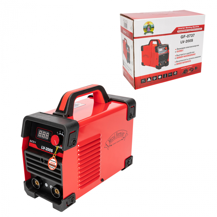 Aparat de sudura invertor Micul Fermier LV-200S, 200A, Rosu, Accesorii incluse [10]