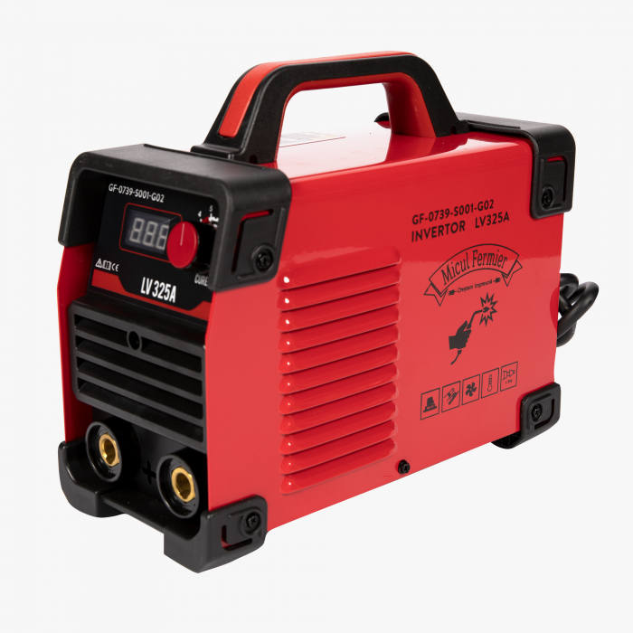 Aparat de sudura invertor Micul Fermier LV-325S, 325A, Rosu, Accesorii incluse [2]