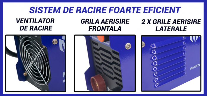 Aparat de sudura tip invertor Mencoza MMA 400S, 400Ah, anti-lipire, protectie anti-incalzire, afisaj,  electrozi 1.6-5mm, toate accesoriile incluse [9]