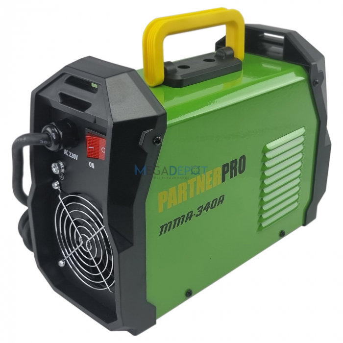 Aparat de sudura tip invertor, PartnerPro MMA 340, 340A, afisat electronic, ventilator de racire, sistem anti-lipire, protectie supra-incalzire [3]