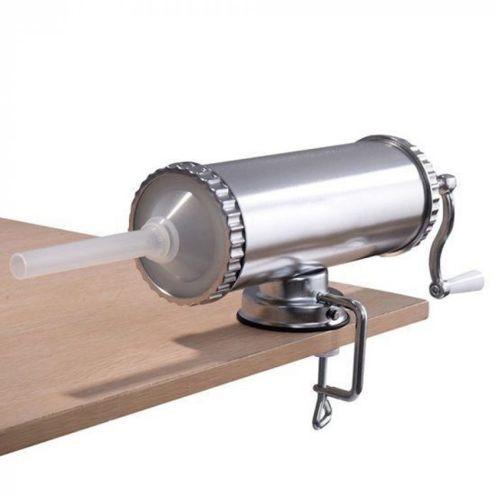 Aparat de umplut carnati, Orizontal, Inox, Capacitate 2.5 kg, 3 Palnii Incluse [3]