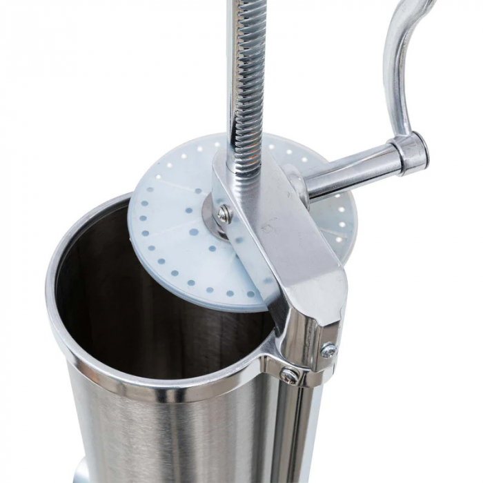 Aparat de umplut carnati, Vertical, Inox, Capacitate 6 kg, 6 Palnii Incluse, sistem anti bule [3]