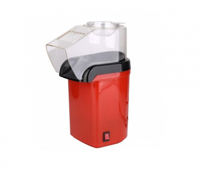 Aparat pentru Popcorn cu aer cald Rosberg R51233A, 1200W, cupa de masurare, Rosu