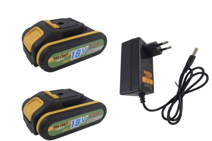 Autofiletanta Procraft Compact PA18C, 18V, 1.5 Ah, 2 acumulatori [6]