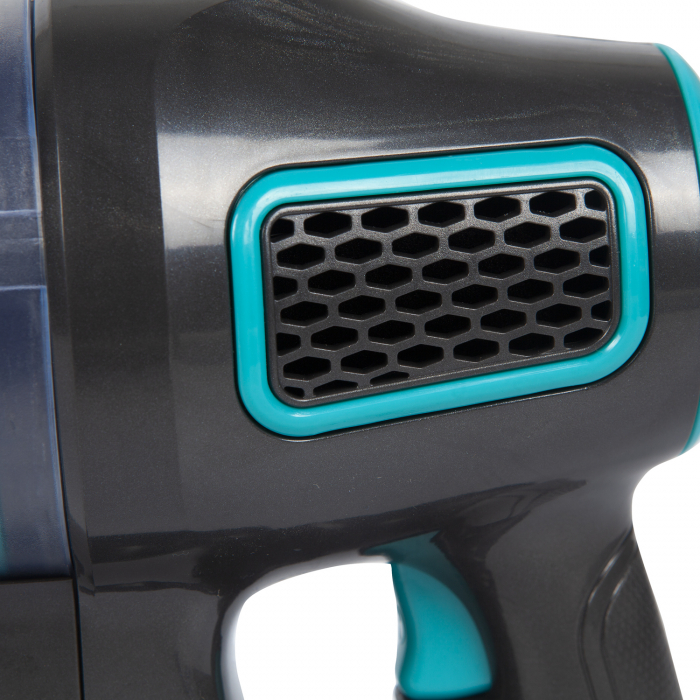 Aspirator cu acumulator Detoolz, 120W, Capacitate 0.8L, 21.6V/ 2200mAh, Turquoise [10]