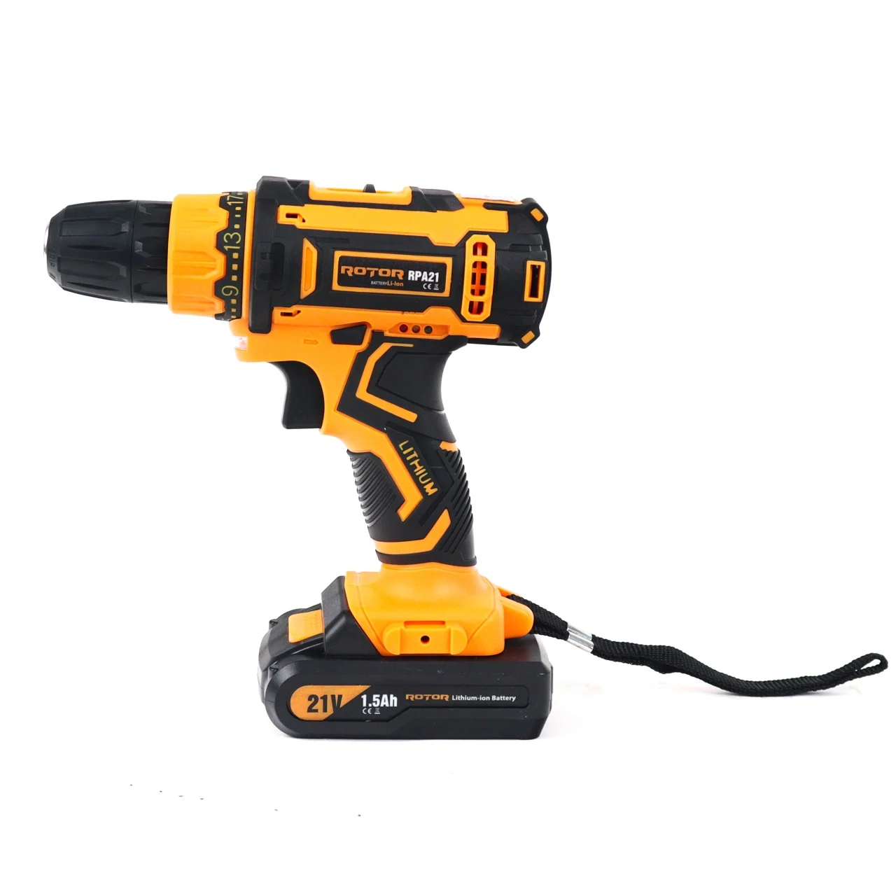 Autofiletanta cu 2 acumulatori Rotor, 21V/1.5Ah, 0-350/0-1350RPM, Cuplu maxim 30Nm [2]
