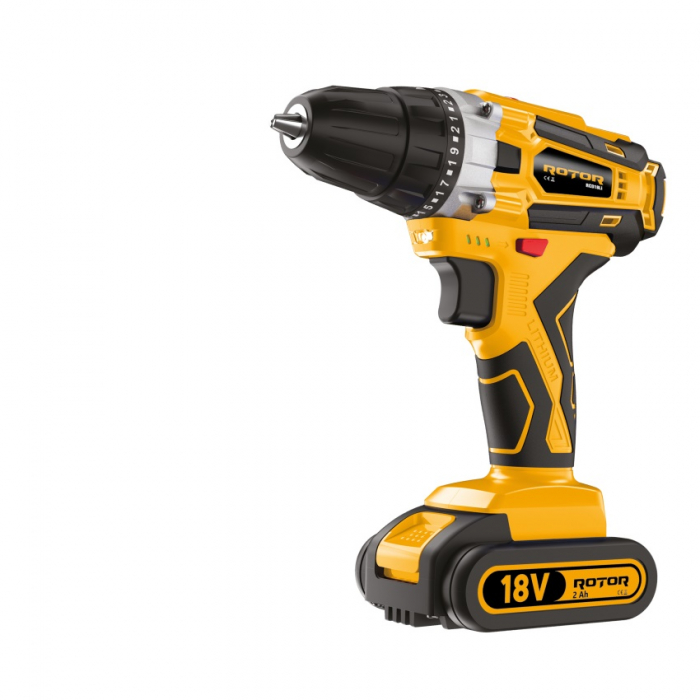 Autofiletanta cu acumulator Rotor RCD18Li, 18V, 2000RPM, Cuplu maxim 32NM, 2 Acumulatori inclusi [2]