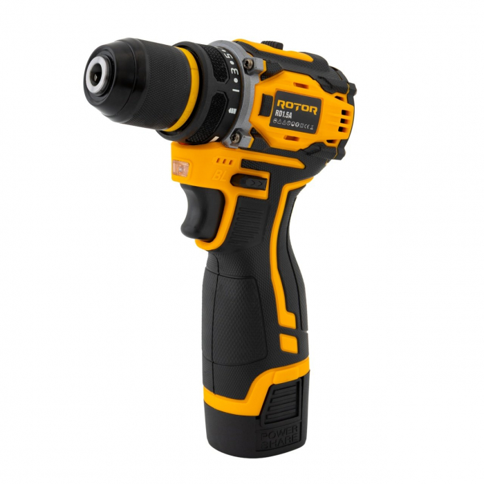 Autofiletanta pe acumulator Rotor, 18V/1.5Ah, 2000RPM, 2 Viteze, 19 Trepte cuplu, Dimensiune mandrina 1.5-10mm [4]