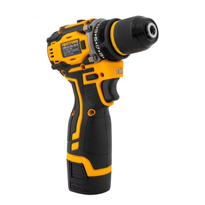 Autofiletanta pe acumulator Rotor, 18V/1.5Ah, 2000RPM, 2 Viteze, 19 Trepte cuplu, Dimensiune mandrina 1.5-10mm [6]