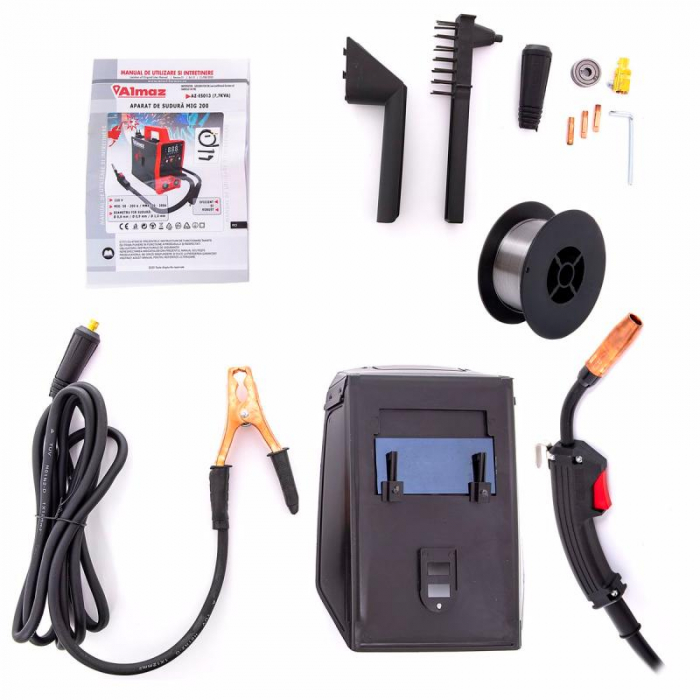 Aparat de sudura MIG 200, Almaz AZ-ES013, 200 A, PLASMA, electrozi 1.6 - 3.2 mm, sarma 0.6 mm - 1.0 mm [5]
