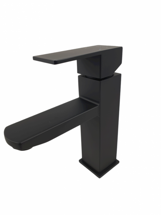 Baterie bucatarie MIXXUS KUB-001 BLACK, otel inoxidabil, Monocomanda, Racorduri incluse [5]