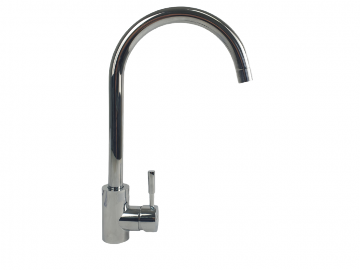 Baterie bucatarie MIXXUS SUS-011 CHROME din otel inoxidabil, Monocomanda, Racorduri incluse [2]