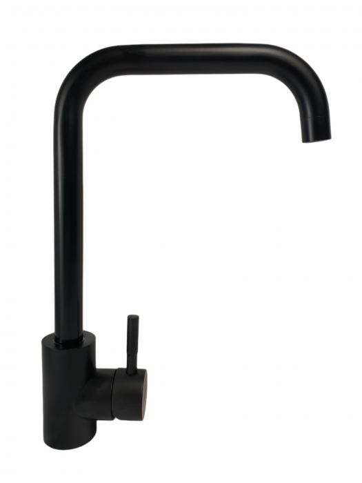 Baterie bucatarie MIXXUS SUS-011-G, otel inoxidabil, Monocomanda, Racorduri incluse, Neagra [2]