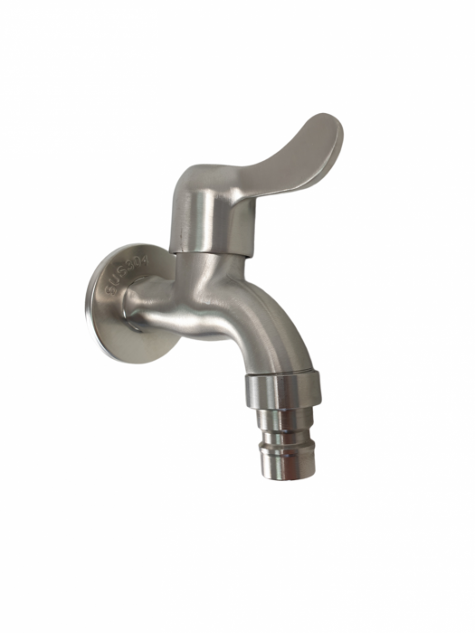 Baterie lavoar apa rece MIXXUS BIB-02, otel inoxidabil, Monocomanda, Racorduri incluse [3]