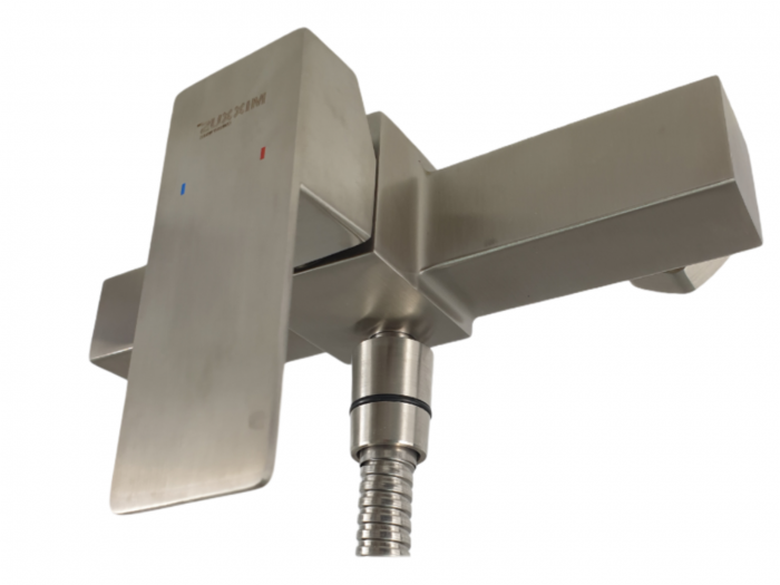 Baterie pentru dus MIXXUS KUB-03, otel inoxidabil, Monocomanda, Chrome [2]