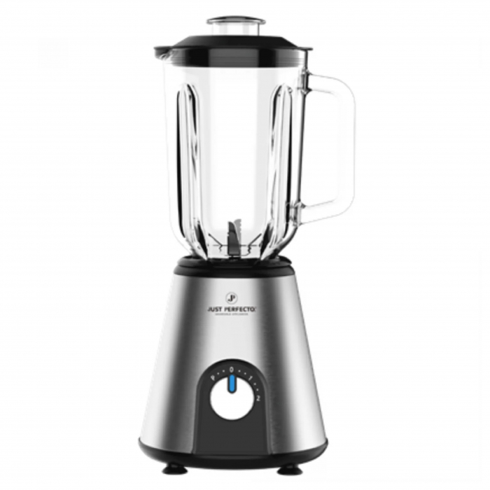 Blender cu pahar din sticla Just Perfecto JL-02, 800W, Capacitate 1.5L, 2Viteze+Puls, Capac detasabil, Baza inox [2]