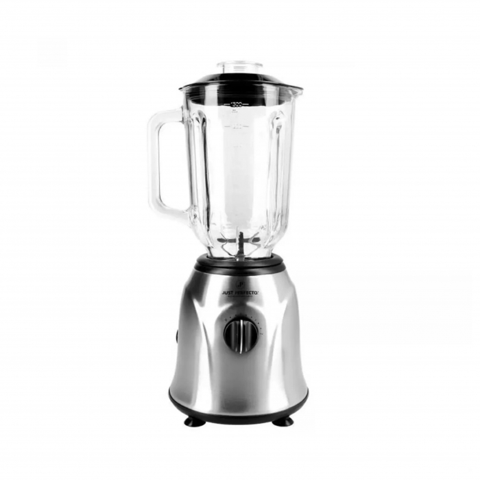 Blender cu pahar din sticla Just Perfecto JL-04, 1000W, Capacitate 1.5L, 2Viteze+Puls, Capac detasabil, Baza plastic [2]