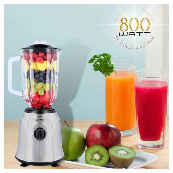 Blender cu pahar din sticla Just Perfecto JL-04, 1000W, Capacitate 1.5L, 2Viteze+Puls, Capac detasabil, Baza plastic [5]