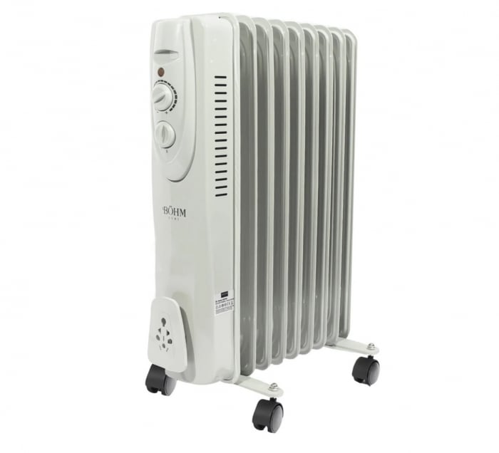 Calorifer electric cu ulei BOHM, 800-2000W, 3 trepte putere, 8 elementi, termostat