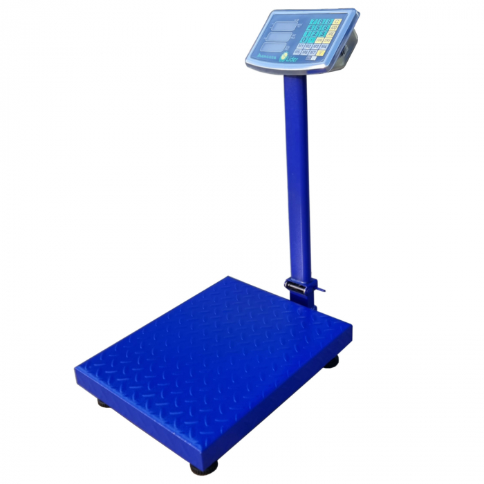 Cantar electronic 350Kg, Mencoza Lider, cu acumulator, brat rabatabil, picioare ajustabile, fisaj LCD, otel inoxidabil [2]