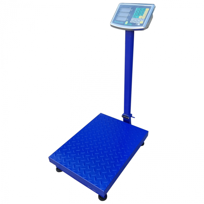 Cantar electronic 600Kg, Mencoza Lider, cu acumulator, brat rabatabil, picioare ajustabile, fisaj LCD, otel inoxidabil [2]