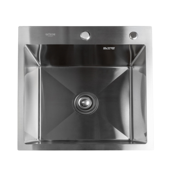 Chiuveta de bucatarie din inox alimentar SUS304 BH5050S BOHM Satin 500X500X220 mm [5]