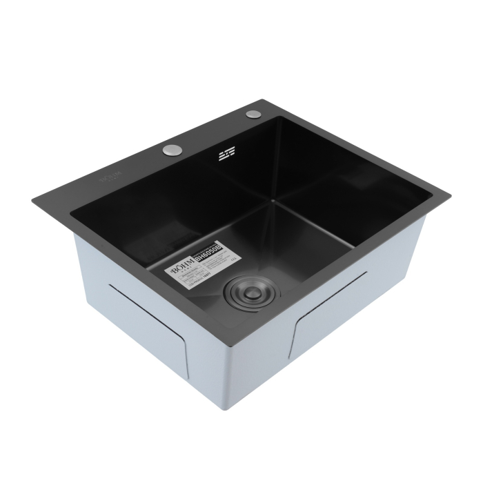 Chiuveta de bucatarie din inox alimentar SUS304 BH6050B BOHM NANO-BLACK 600X500X215 mm