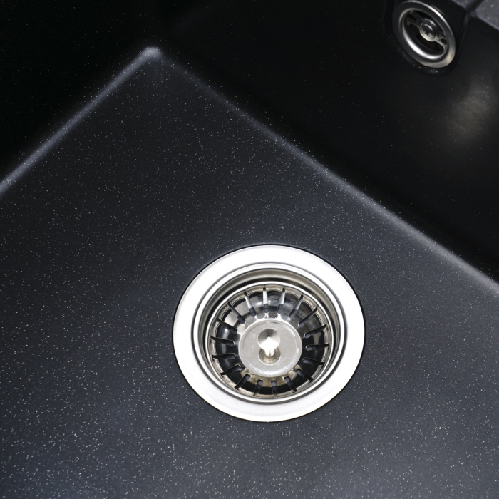 Chiuveta de bucătărie Elefant Premium Aria 5851, Negru metalic 577x495 mm [4]
