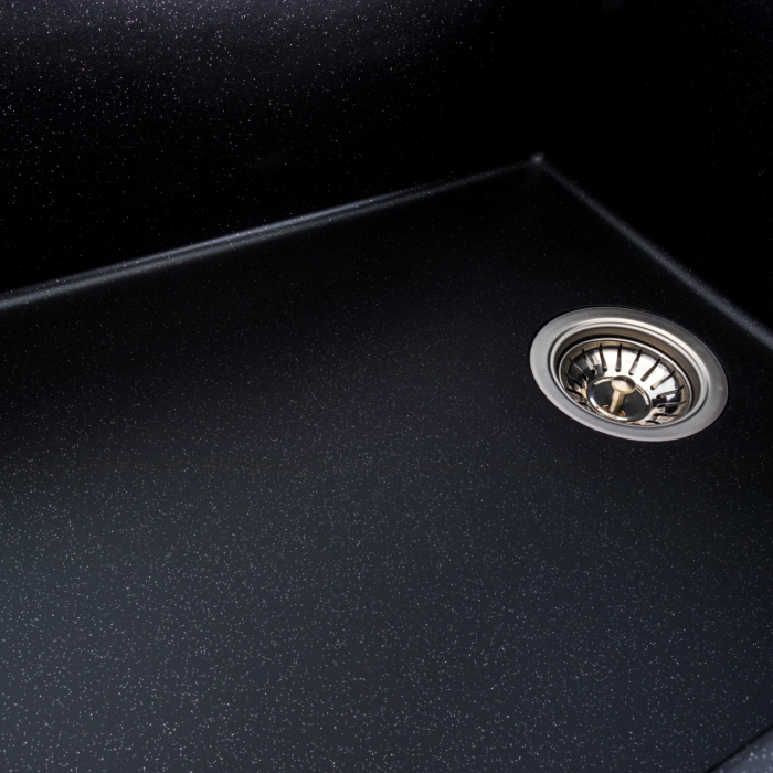 Chiuveta de bucatarie Elefant Premium Diamond Negru metalic, 856x500mm [6]