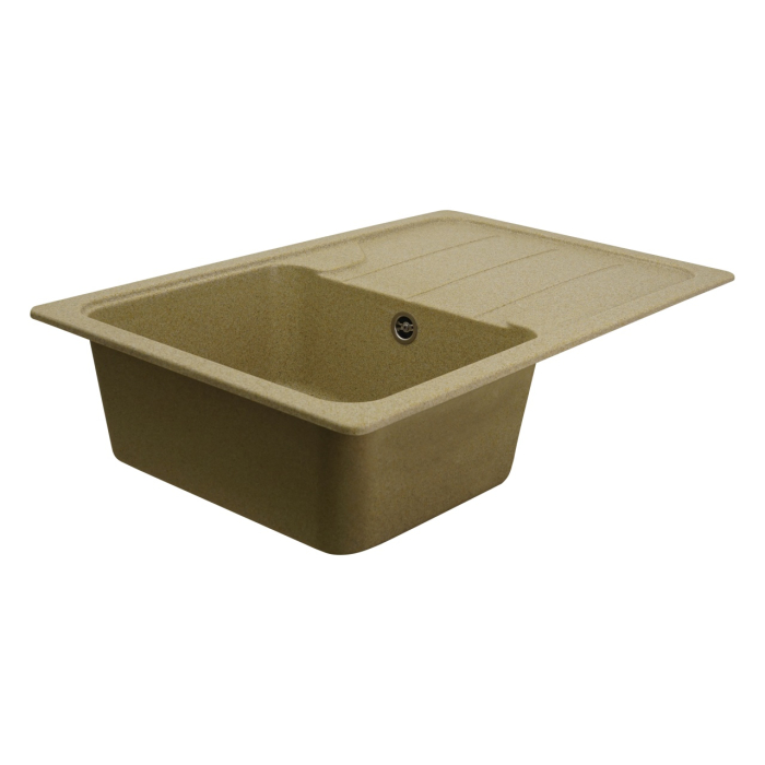 Chiuvetă din compozit de granit pentru bucătărie ELEFANT PREMIUM 7850 VERONA Bej 775 x 495 mm [4]