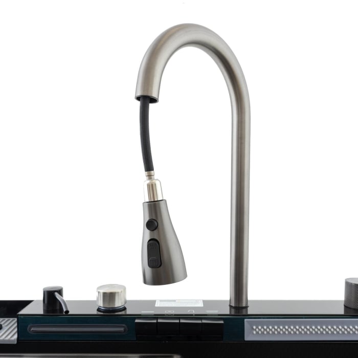 Chiuveta multifunctionala Mixxus, Cuva 220mm, Nano black, Otel inoxidabil [15]