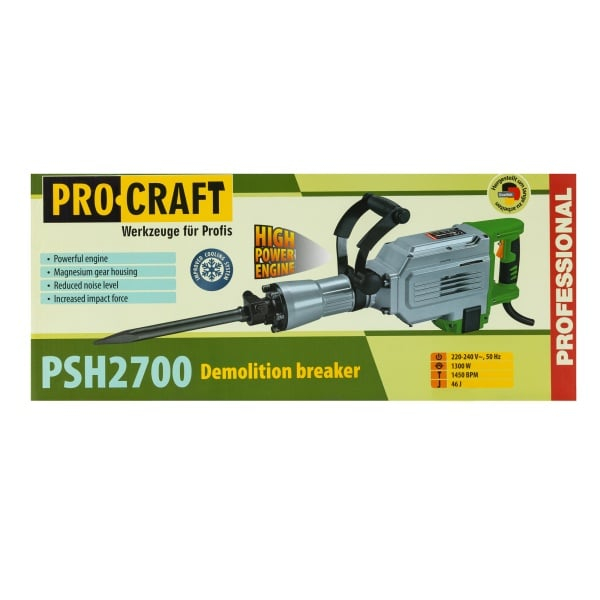 Ciocan Demolator ProCraft PSH2700, 1300W , 46J, 1450RPM, 1400BPM [12]