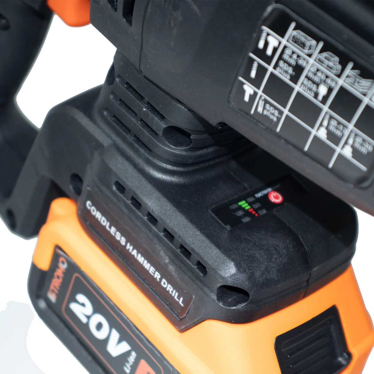 Ciocan Rotopercutor pe acumulator Stromo, 20V/4Ah, 3J, 3200BPM, 1400RPM [4]
