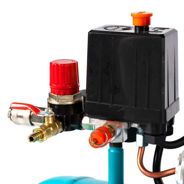 Compresor Detoolz 50L cu ulei, 1680 W, debit 206L/min, 8 bar, 2 prize de aer [3]